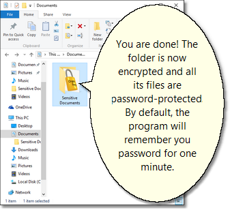 folder encrypted