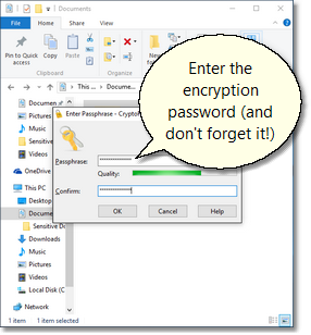 enter password