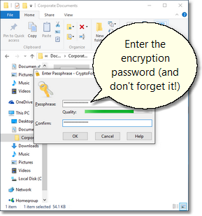 enter password